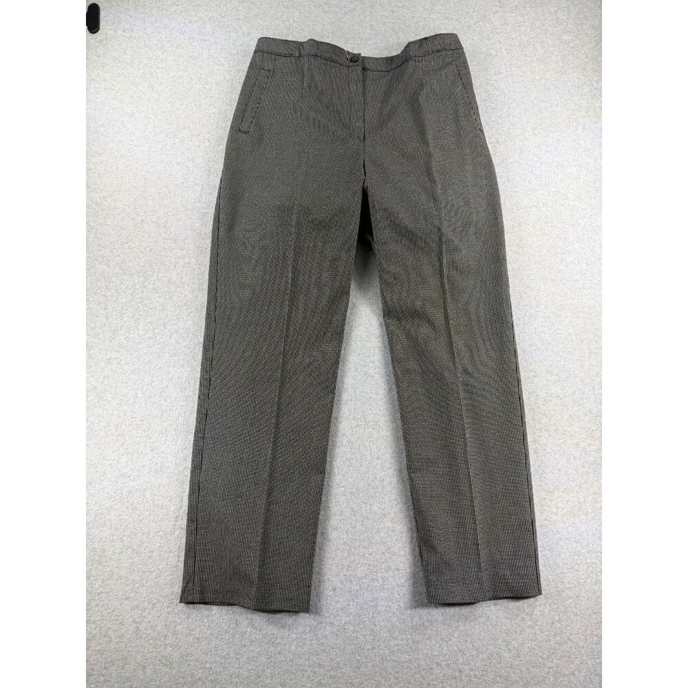 Monterey by Koret Women's Black White Check Straight Leg Pants Size 14